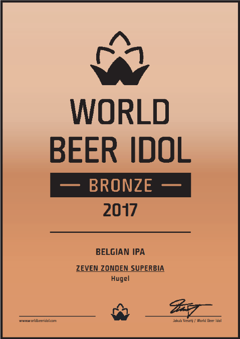 World Beer Idol 2017 - Bronze - The Brew Society Award won by The brew society at Kortrijk