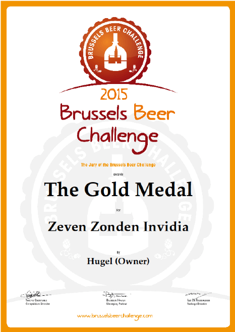 Award won by The brew society at Kortrijk